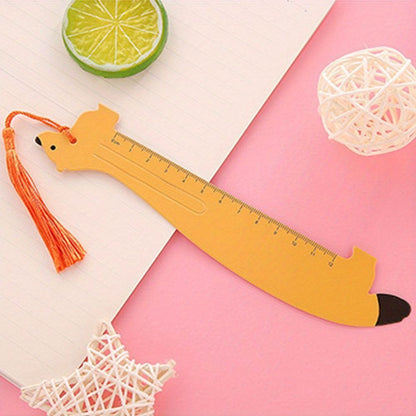 2pcs Cartoon Pet Straight Ruler Bookmarks 5.91inch Scale Ruler Learn Kawaii Stationery Office School Supplies - Renee Lane Company