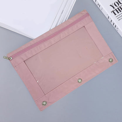 2pcs Organize Your School Supplies with this 3-Ring Pen Pencil Pouch - Available in Multiple Colors! - Renee Lane Company