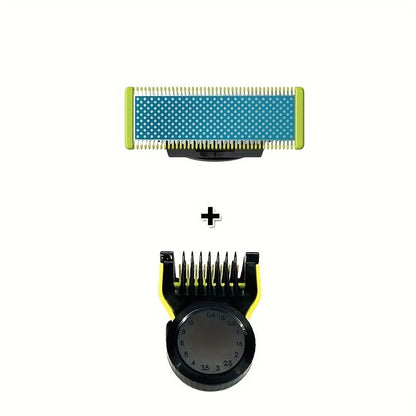 2pcs Replacement Blades Heads For Philips Norelco One Blade, Guide Comb Guards Electric Trimmer Shaver 14-length Adjustable Replacement Kit For QP2520 QP2530 QP2630 QP2620 - Renee Lane Company