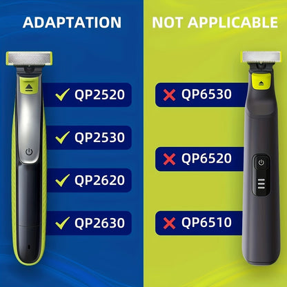 2pcs Replacement Blades Heads For Philips Norelco One Blade, Guide Comb Guards Electric Trimmer Shaver 14-length Adjustable Replacement Kit For QP2520 QP2530 QP2630 QP2620 - Renee Lane Company