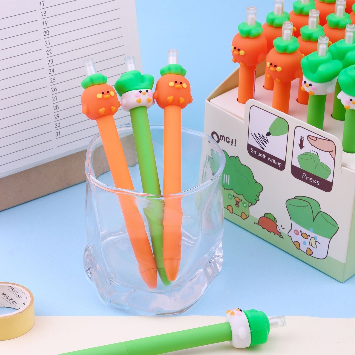 2pcs Vegetable-Shaped Mechanical Pencils. No Sharpening ! Inkless Pencil - Perfect For School & Office! - Renee Lane Company
