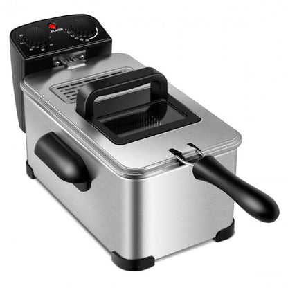 3.2 Quart Electric Stainless Steel Deep Fryer with Timer - Renee Lane Company