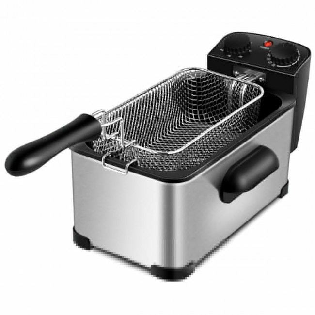 3.2 Quart Electric Stainless Steel Deep Fryer with Timer - Renee Lane Company