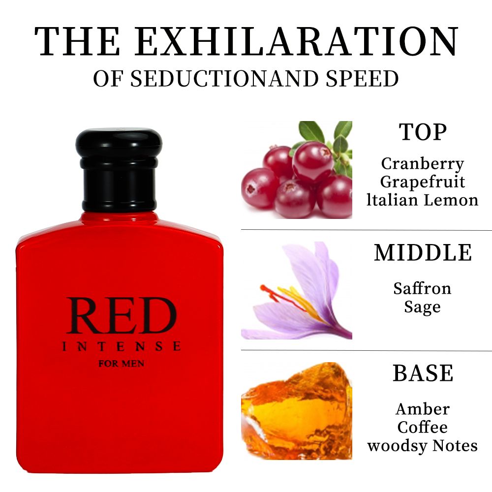 3.4 Oz Men's Eau DE Toilette Spray - Men's Cologne-woody & Spicy Masculine Scent - with Cranberry,litalian Lemon And Grapefruit - Medium intensity Perfume,Valentings's Day And Other Festivals - Renee Lane Company