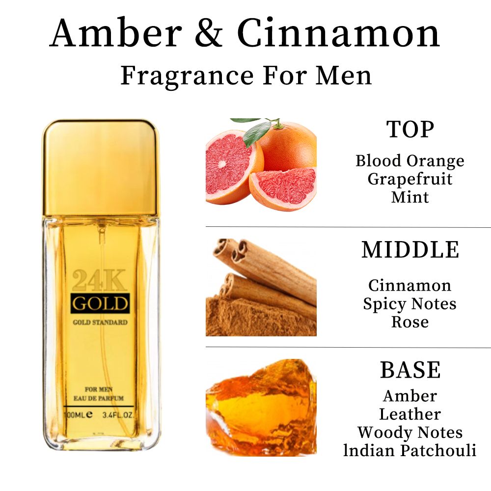 3.4f.0zMen's Eau De Toilette Spray, with Amber & Cinnamon Long-Lasting Perfume, Perfect forDating, Daily Life, Parties, Gift Giving, Notes OfBlood Orange, Grapefruit, Mint - Renee Lane Company