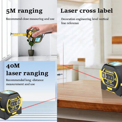 3 In 1 Laser Rangefinder LCD Display Distance Meter Infrared High-precision Intelligent Electronic Ruler Area Volumes Surveying - Renee Lane Company