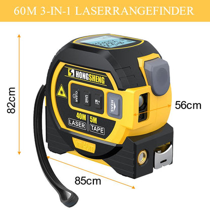 3 In 1 Laser Tape Measure Rangefinder 5m Tape Ruler Infrared High-precision Intelligent Electronic Ruler Building Distance Meter - Renee Lane Company