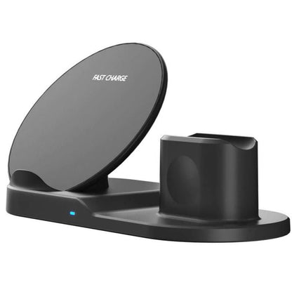 3 In 1 Wireless Charger Stand Quick Charging Dock Station For IPhone Apple Watch Airpods For Samsung S10 S9 10W Fast Charging - Renee Lane Company