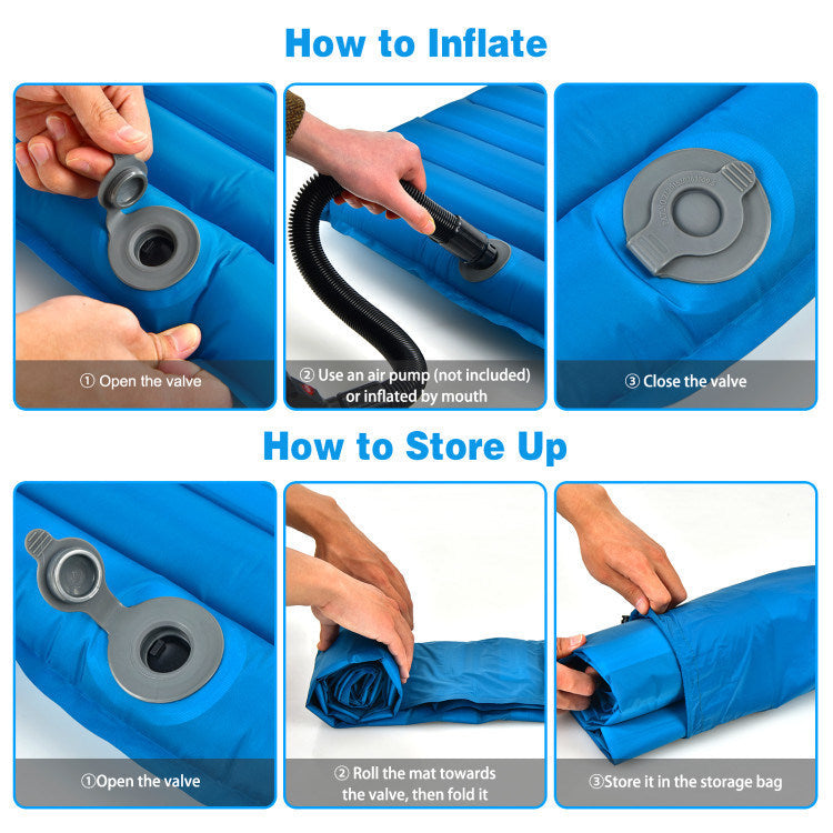 3 Inch Thick Inflatable Waterproof Camping Sleeping Pad - Renee Lane Company