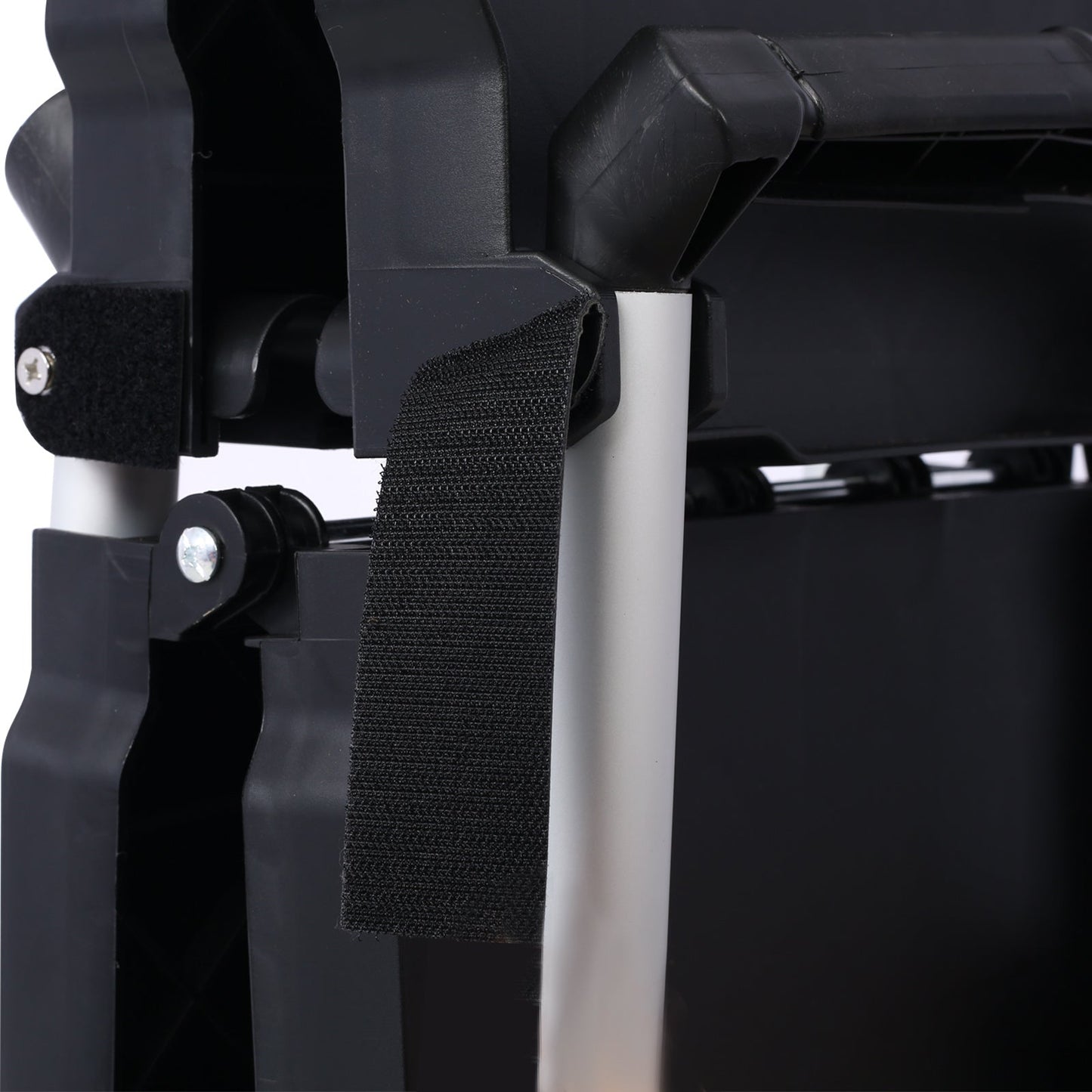 3 Layers Folding Collapsible Service Cart Pack-N-Roll Folding Collapsible Service Cart, Black, 50 Lb. Load Capacity per Shelf - Renee Lane Company