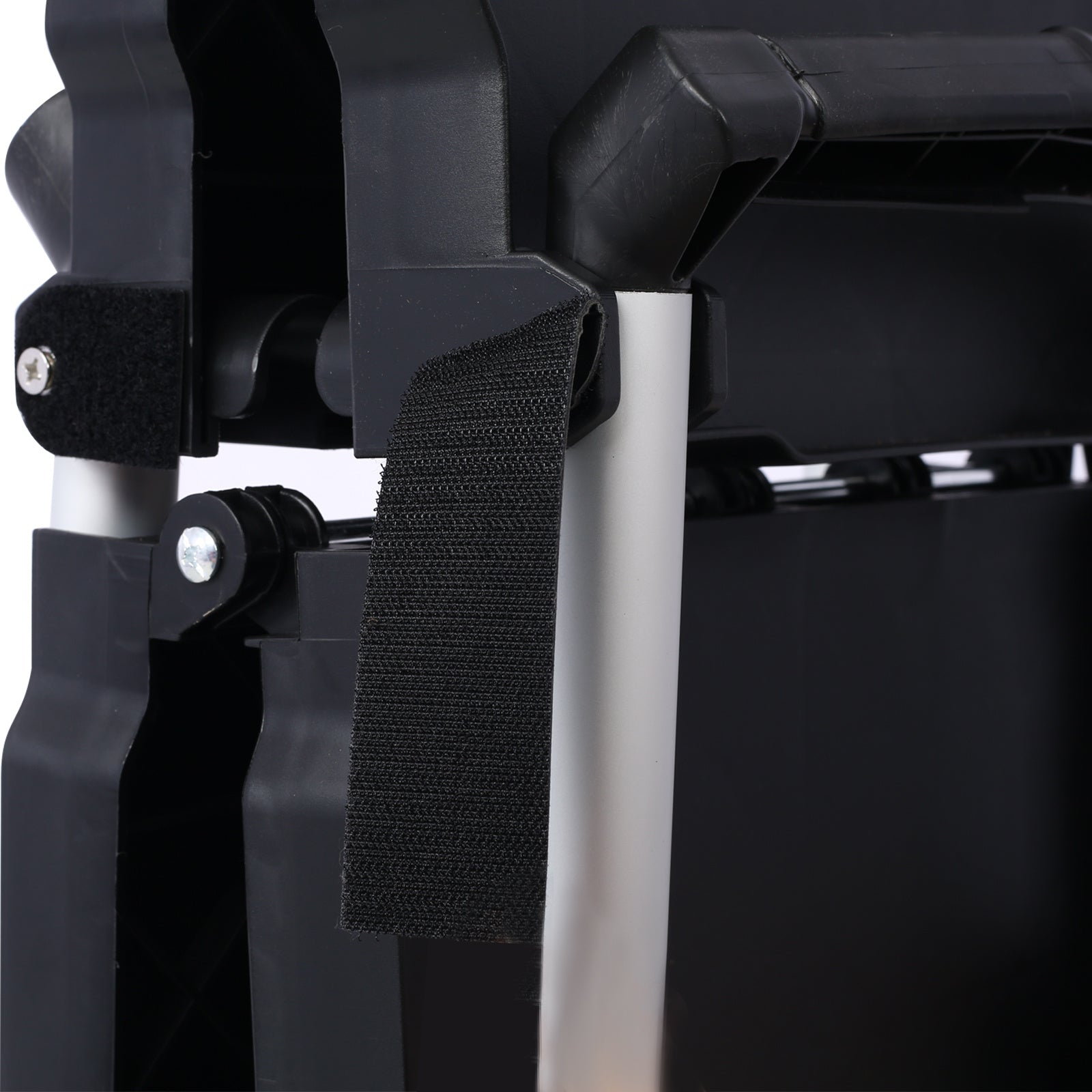 3 Layers Folding Collapsible Service Cart Pack-N-Roll Folding Collapsible Service Cart, Black, 50 Lb. Load Capacity per Shelf - Renee Lane Company