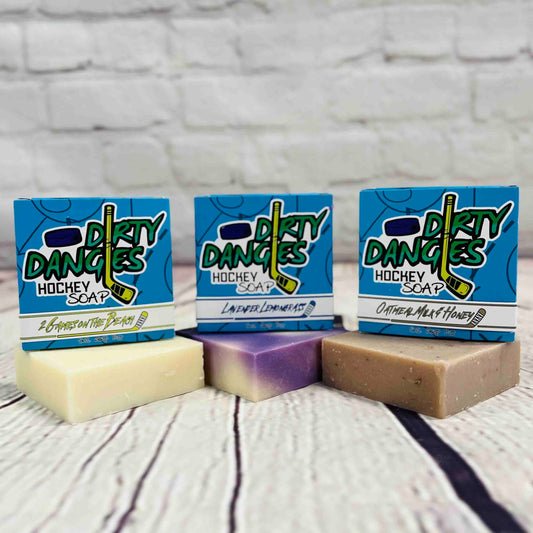 3 Pack Bundles - Dirty Dangles Hockey Soap Bars - Renee Lane Company