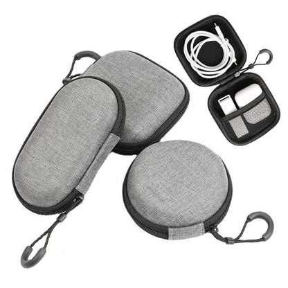 3 Pack Earbud Case BetterJonny EVA Hard Earphone Carrying Case Portable Storage Earbud Pouch Case Mini Earbud Pouch for Bluetooth Ear Buds USB Adapter Cable Coin Pouch Wallet (Grey) - Renee Lane Company