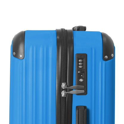 3-Piece Lightweight ABS Hardshell Luggage Set (20", 24", 26") in Deep Blue with Spinner Wheels, TSA Lock, and Adjustable Telescopic Handle - Durable Travel Suitcases - Renee Lane Company