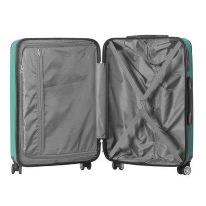 3-Piece Lightweight ABS Hardshell Luggage Set (20", 24", 26") in Fresh Green with Spinner Wheels, TSA Lock, and Adjustable Telescopic Handle - Durable Travel Suitcases - Renee Lane Company