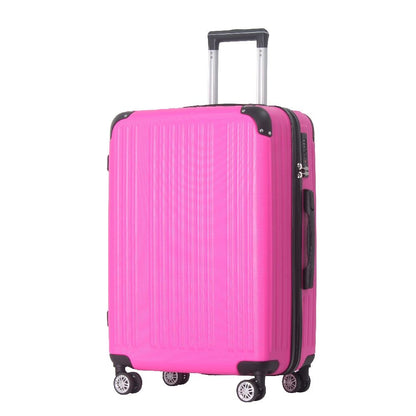 3-Piece Lightweight ABS Hardshell Luggage Set (20", 24", 26") in Honey Powder with Spinner Wheels, TSA Lock, and Adjustable Telescopic Handle - Durable Travel Suitcases - Renee Lane Company