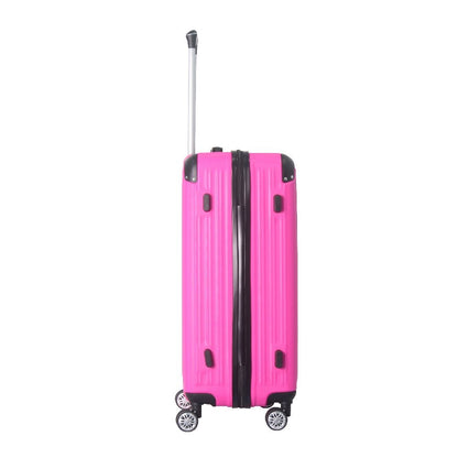 3-Piece Lightweight ABS Hardshell Luggage Set (20", 24", 26") in Honey Powder with Spinner Wheels, TSA Lock, and Adjustable Telescopic Handle - Durable Travel Suitcases - Renee Lane Company