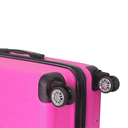 3-Piece Lightweight ABS Hardshell Luggage Set (20", 24", 26") in Honey Powder with Spinner Wheels, TSA Lock, and Adjustable Telescopic Handle - Durable Travel Suitcases - Renee Lane Company