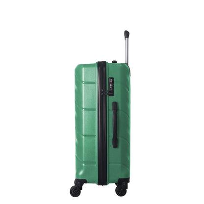 3-Piece Luggage Sets (20", 24", 28"), Suitcase with Wheels, Hardside Suitcase With Four Spinner Wheels and Scratch-Resistant Surface, Green - Renee Lane Company