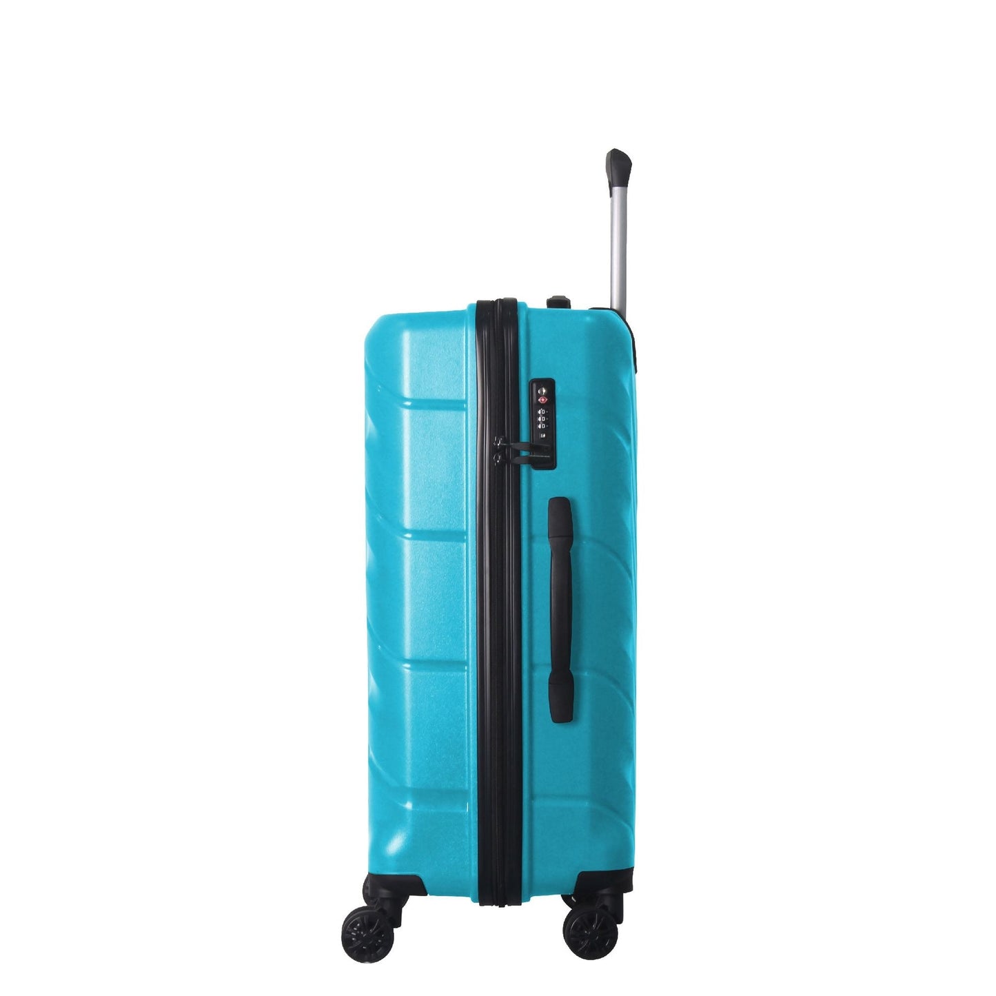 3-Piece Luggage Sets (20", 24", 28"), Suitcase with Wheels, Hardside Suitcase With Four Spinner Wheels and Scratch-Resistant Surface, Peacock Blue - Renee Lane Company
