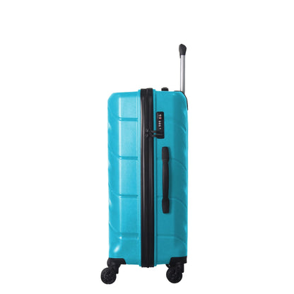 3-Piece Luggage Sets (20", 24", 28"), Suitcase with Wheels, Hardside Suitcase With Four Spinner Wheels and Scratch-Resistant Surface, Peacock Blue - Renee Lane Company
