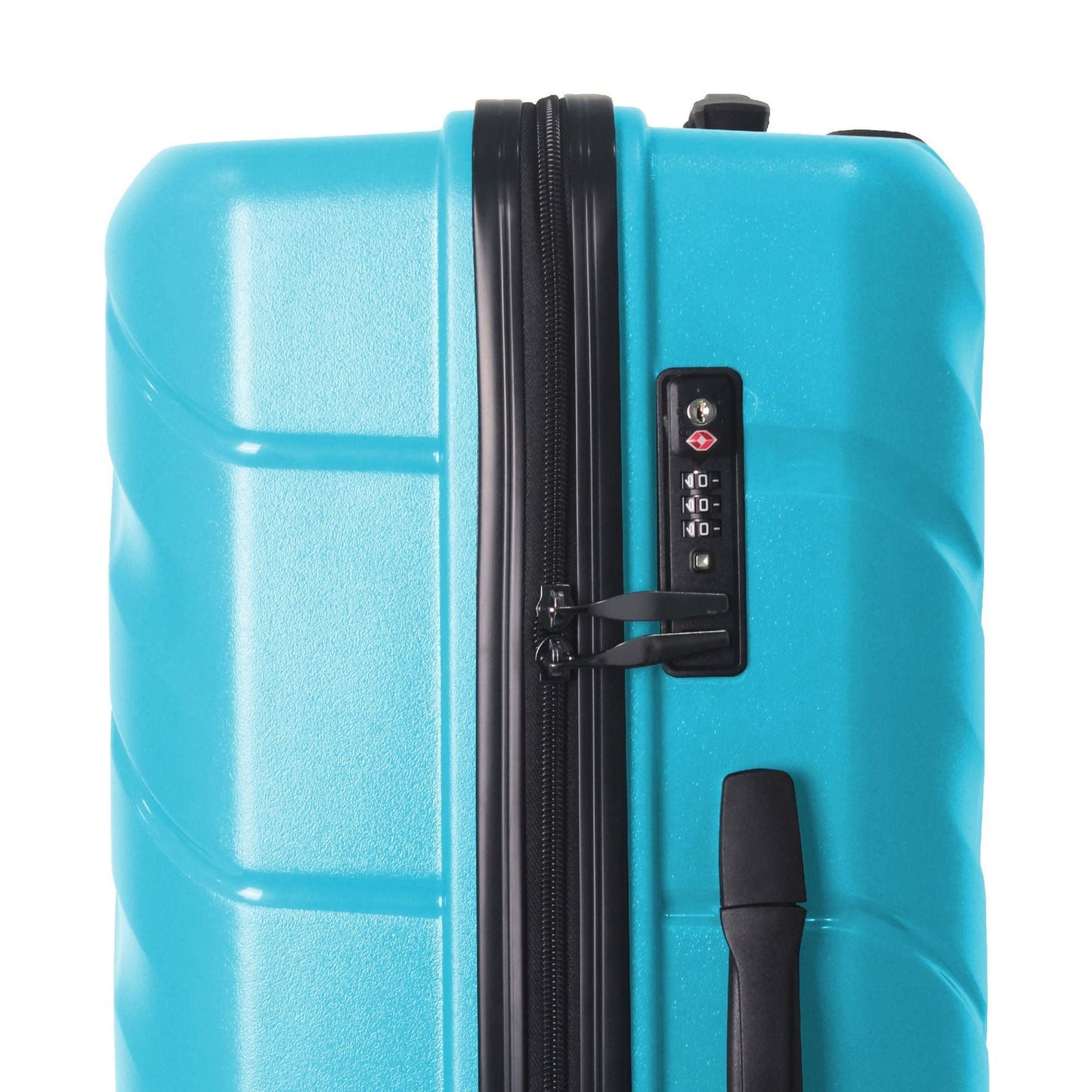 3-Piece Luggage Sets (20", 24", 28"), Suitcase with Wheels, Hardside Suitcase With Four Spinner Wheels and Scratch-Resistant Surface, Peacock Blue - Renee Lane Company