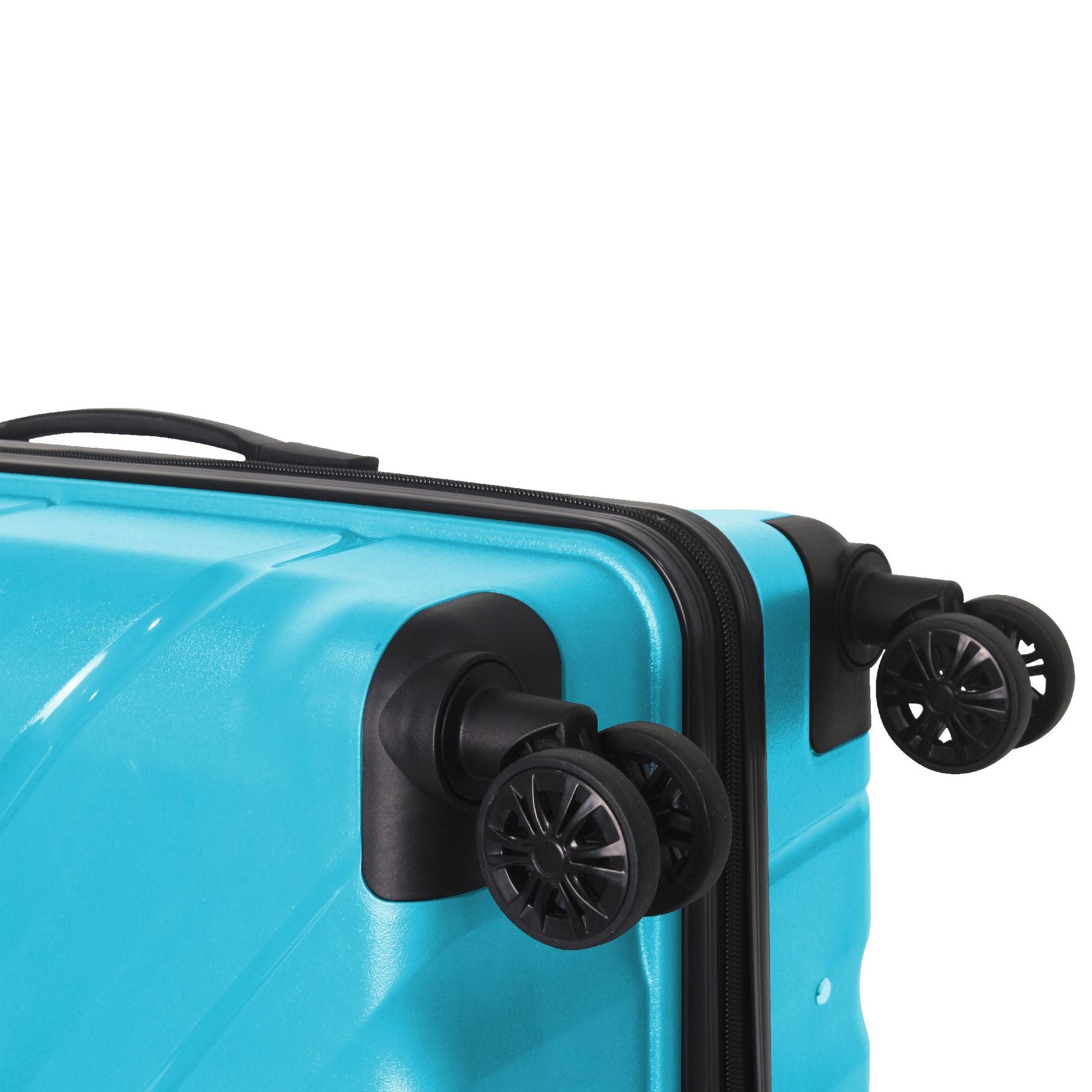 3-Piece Luggage Sets (20", 24", 28"), Suitcase with Wheels, Hardside Suitcase With Four Spinner Wheels and Scratch-Resistant Surface, Peacock Blue - Renee Lane Company
