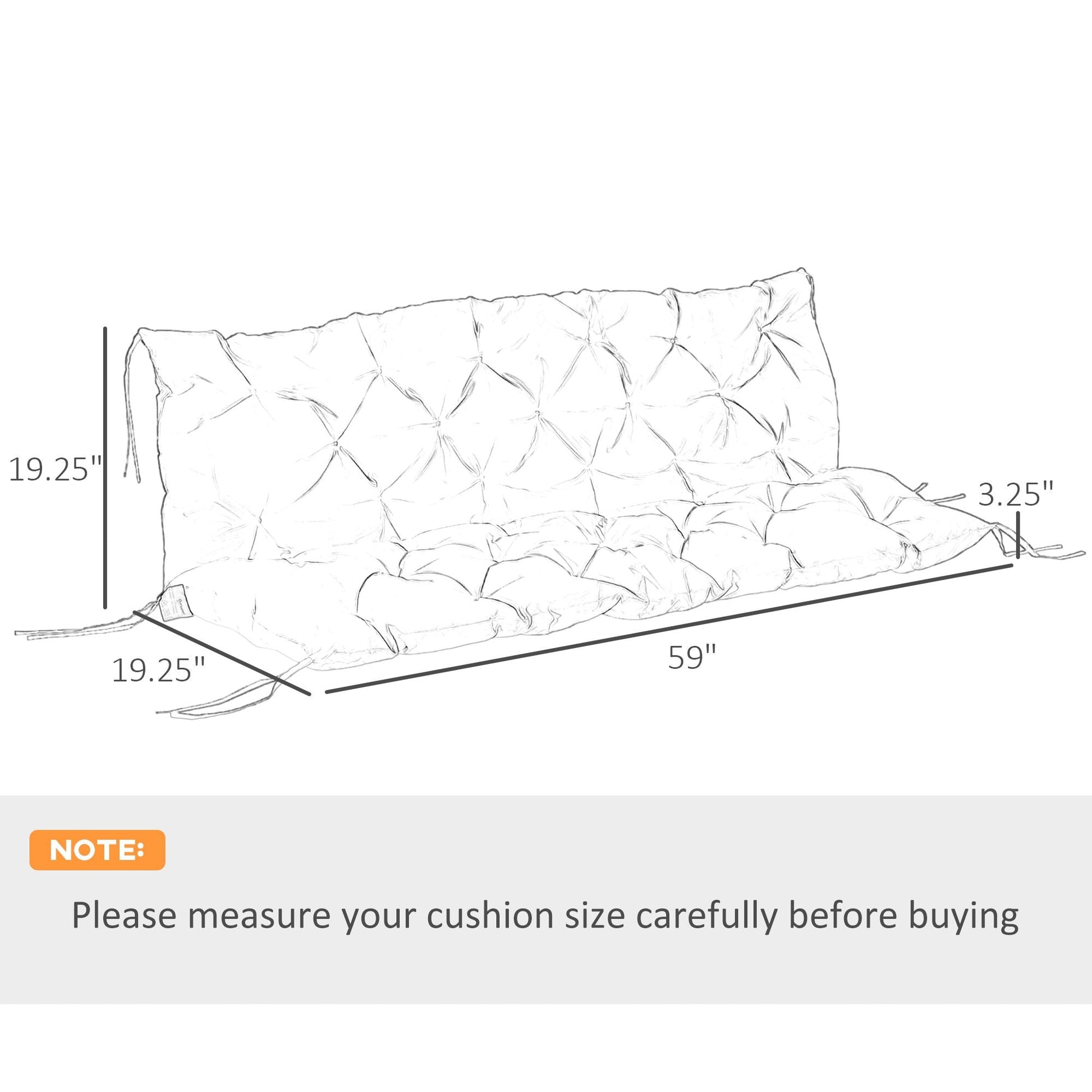 3 Seater Outdoor Swing Cushions with Backrest, Replacement Cushions for Patio Furniture, Wine Red - Renee Lane Company