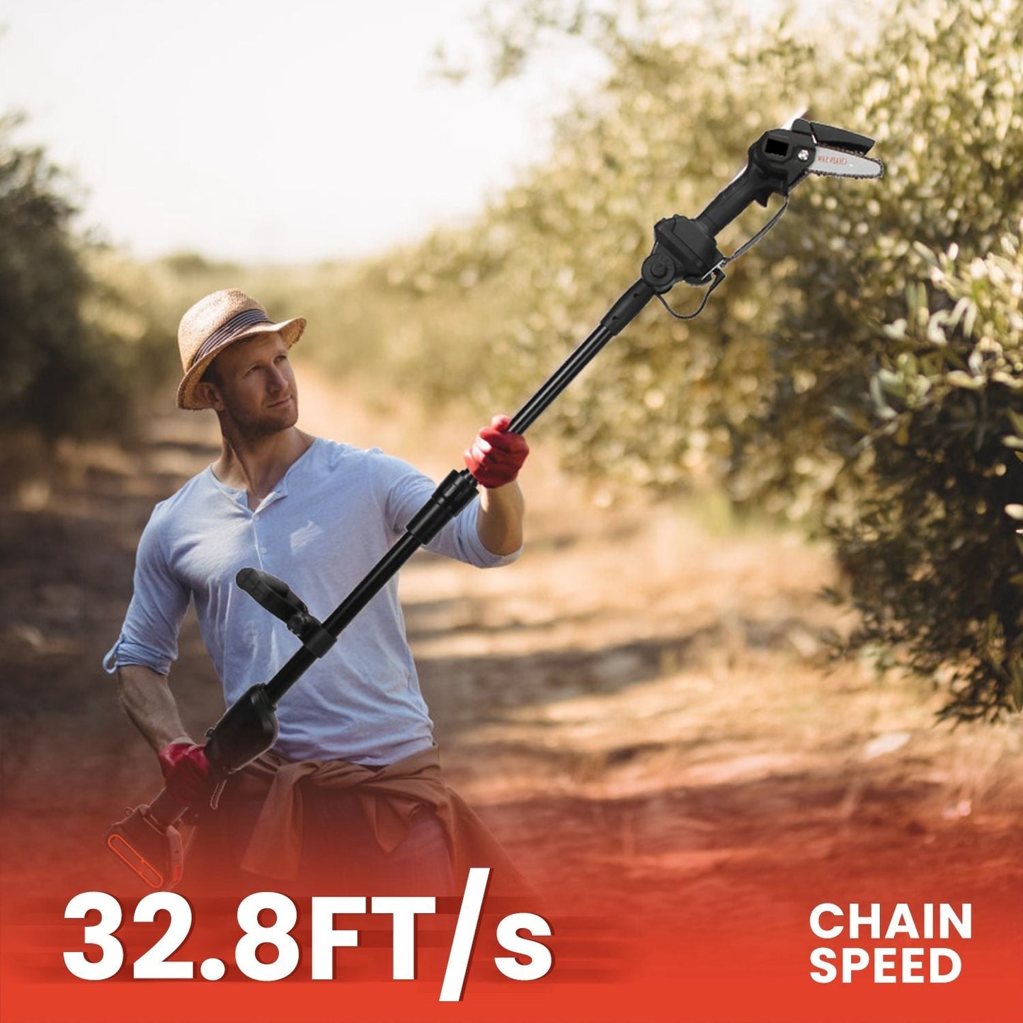 3-in-1 Cordless Electric Pole Saw & Mini Chainsaw & Grass Trimmer Kit with Adjustable Length 2Pcs 21V 1500mAh Batteries 4in/6in Chains Saw Blade 5Pcs Plastic Blades - Renee Lane Company