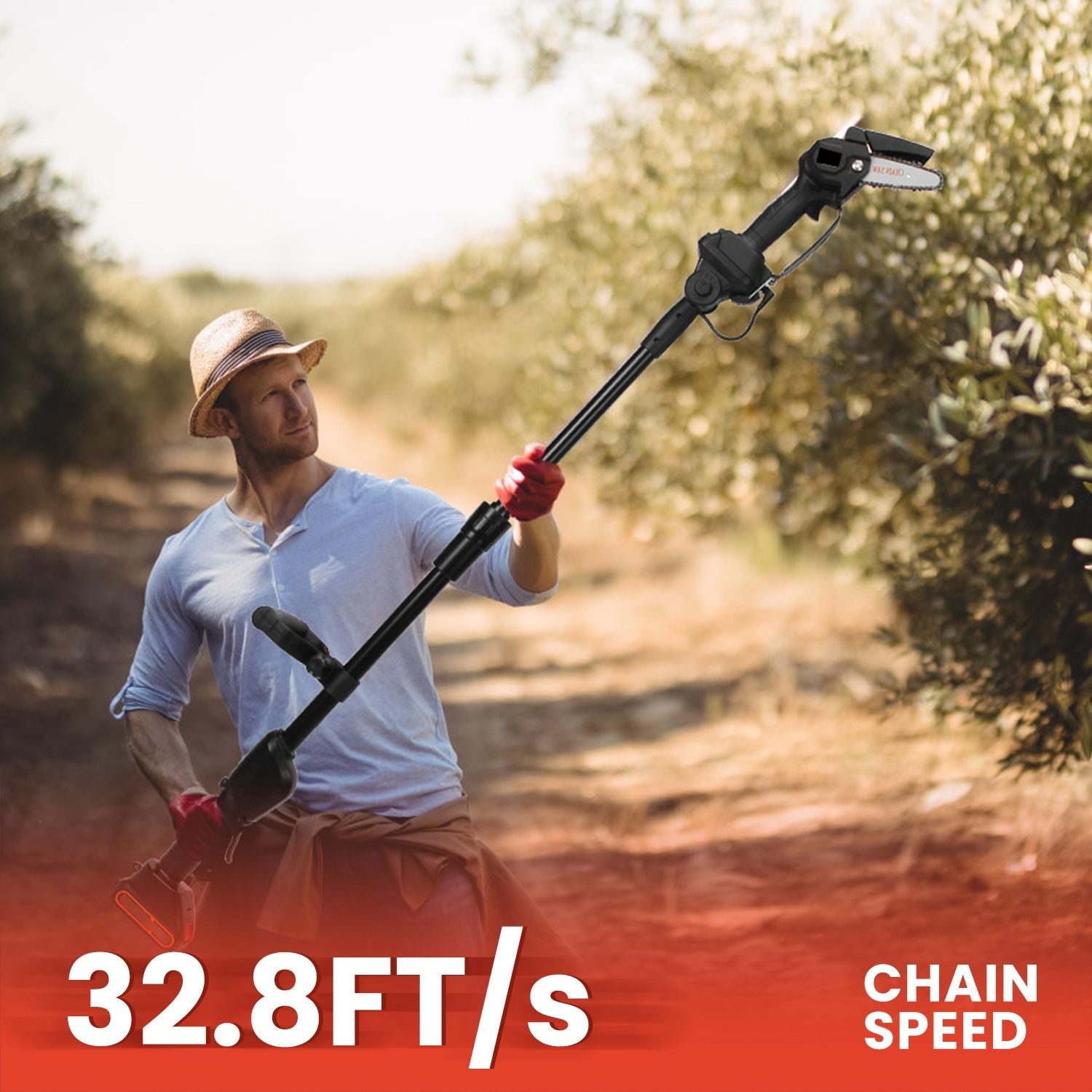 3-in-1 Cordless Electric Pole Saw & Mini Chainsaw & Grass Trimmer Kit with Adjustable Length 2Pcs 21V 1500mAh Batteries 4in/6in Chains Saw Blade 5Pcs Plastic Blades - Renee Lane Company