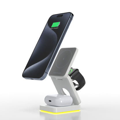 3 in 1 Wireless Charger Magnetic Foldable Charger For iphone charger power Adapter Charging Stand & Holder - Renee Lane Company