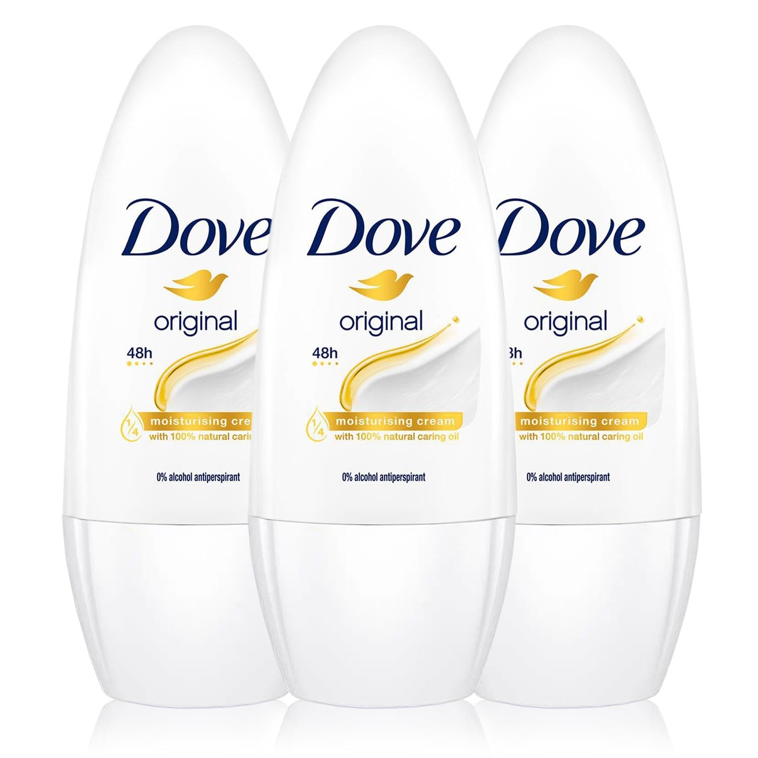 3 x 50ml Dove Anti-Perspirant Roll-On Original - Renee Lane Company