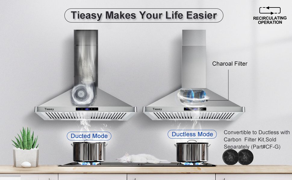 30/36 inch Range Hood 700CFM Wall Mount Stainless Steel Touch Control 3-speed Stove Vent - Renee Lane Company