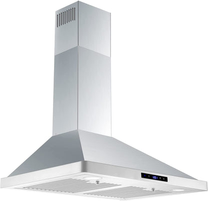 30/36 inch Range Hood 700CFM Wall Mount Stainless Steel Touch Control 3-speed Stove Vent - Renee Lane Company
