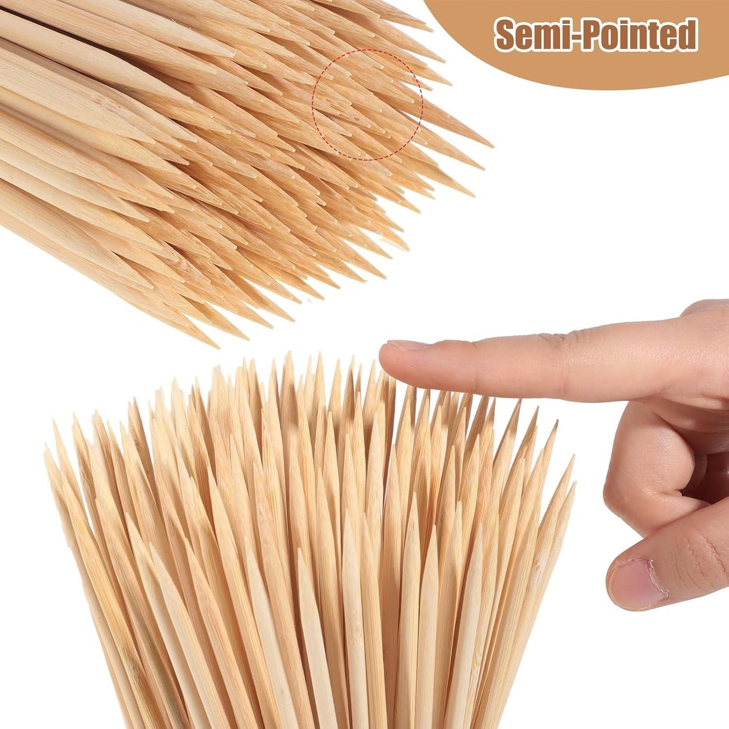 300PCS 16" Bamboo Skewers Sticks for Barbecue Smores Roasting Marshmallows Chocolate Fountain Plant Stakes Fruit and Crafting,Φ=4mm - Renee Lane Company
