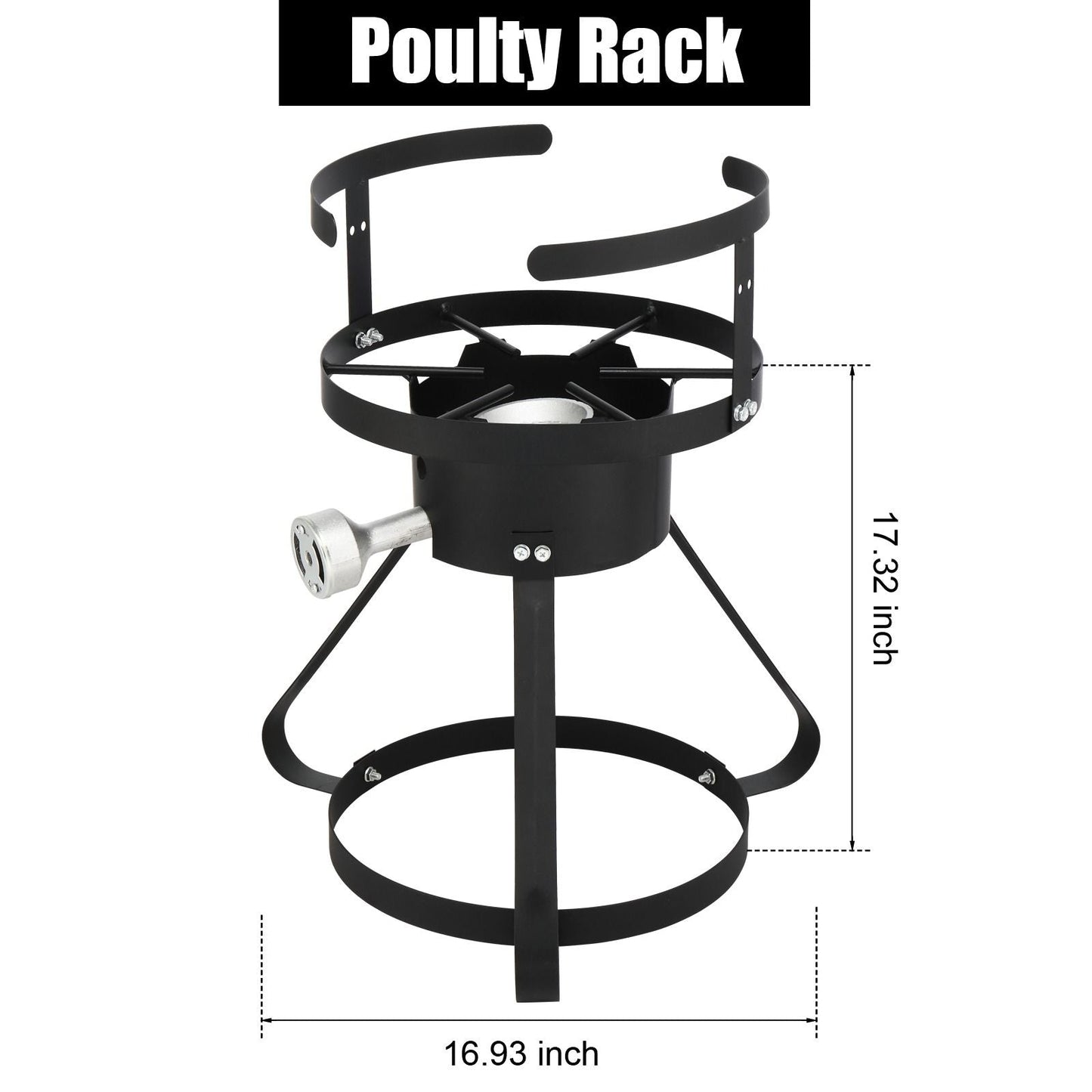 30QT Propane Turkey Fryer Set Silver Aluminum Pot with Black Round Iron Stand Outdoor Gas Deep Fryer Kit for Frying Turkey Seafood and Boiling Crawfish Backyard Cooking Equipment - Renee Lane Company