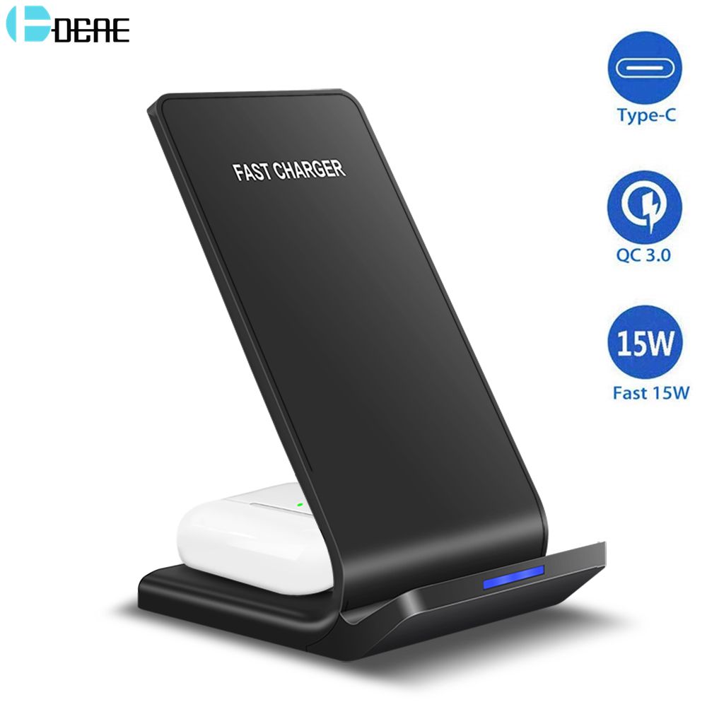 30W Wireless Charger for Samsung S22 S21 Note 20 15W 2 in 1 Fast Charging Stand For iPhone 14 13 12 11 XS XR X 8 Airpods Pro - Renee Lane Company