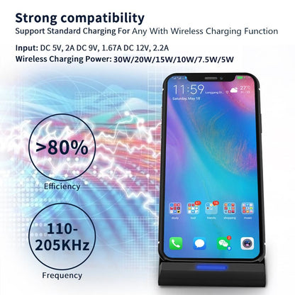 30W Wireless Charger for Samsung S22 S21 Note 20 15W 2 in 1 Fast Charging Stand For iPhone 14 13 12 11 XS XR X 8 Airpods Pro - Renee Lane Company