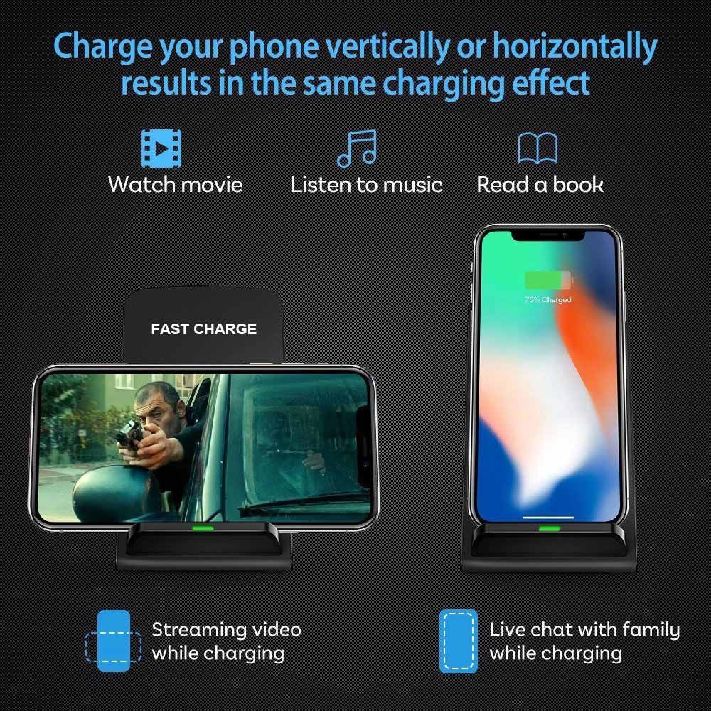 30W Wireless Charger for Samsung S22 S21 Note 20 15W 2 in 1 Fast Charging Stand For iPhone 14 13 12 11 XS XR X 8 Airpods Pro - Renee Lane Company