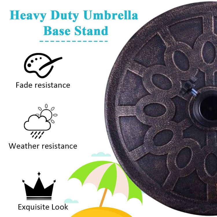 30lbs 18 Inches Heavy Duty Outdoor Patio Market Umbrella Base - Renee Lane Company