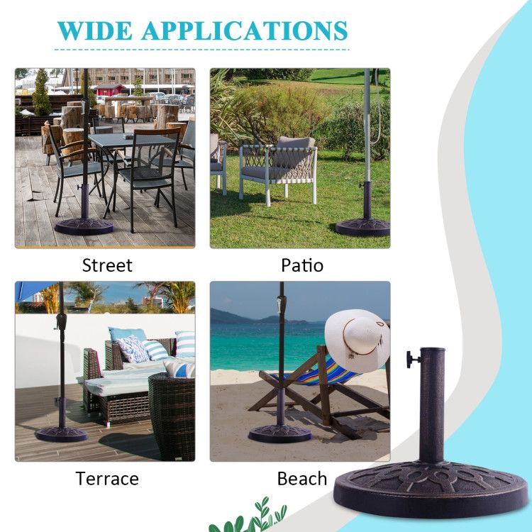 30lbs 18 Inches Heavy Duty Outdoor Patio Market Umbrella Base - Renee Lane Company