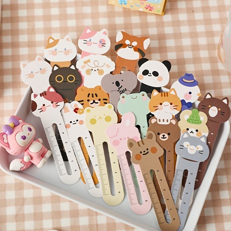 30pcs Cartoon Cute Ruler Bookmarks - Renee Lane Company