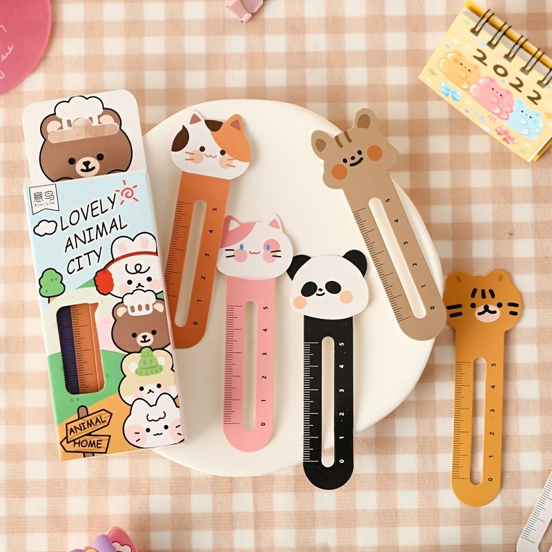 30pcs Cartoon Cute Ruler Bookmarks - Renee Lane Company