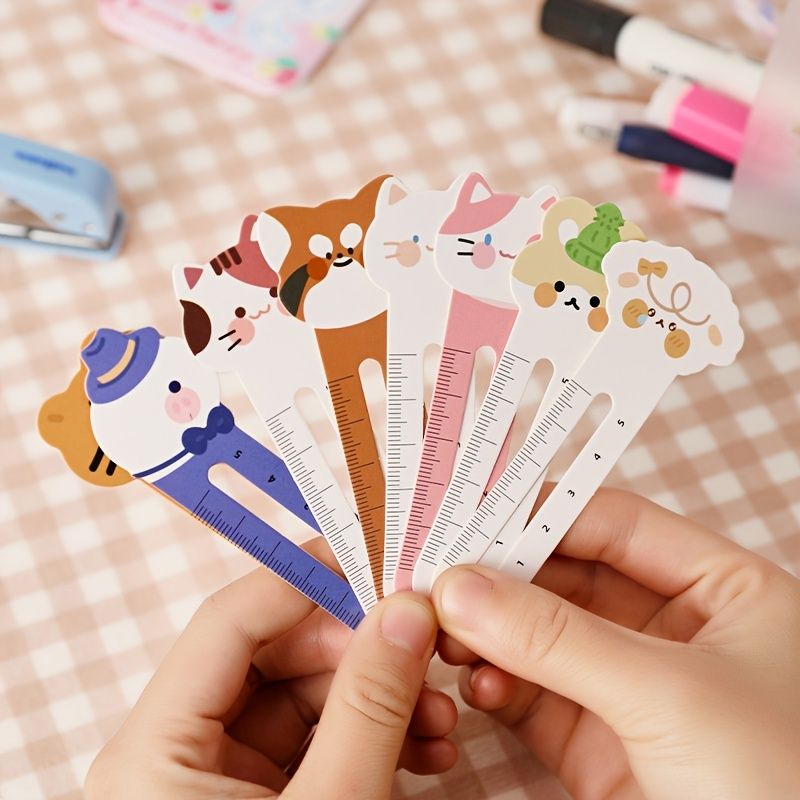 30pcs Cartoon Cute Ruler Bookmarks - Renee Lane Company