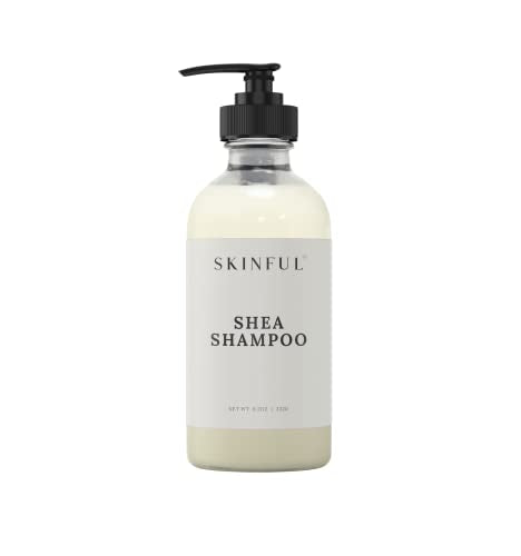 Skinful Shea Shampoo for Dry Hair - Nourishing Cleansing Hydrating Shampoo for Shiny Hair Growth - 8.2oz