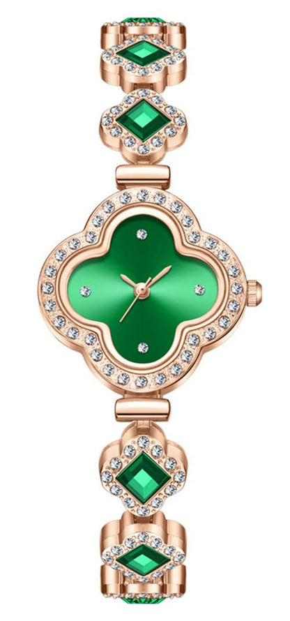 KINGNUOS Watch Fashion Lovely Bracelet Watch Quartz Wrist Watches Dress Watch (02 Green)