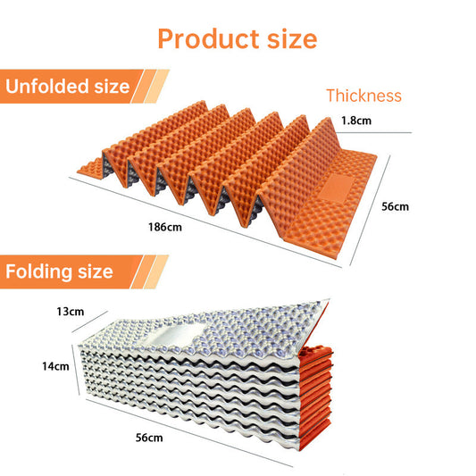 330g Lightweight Foam Camping Mattress | Portable Foldable Sleeping Pad, Moisture-Resistant & Insulated for Hiking, Backpacking - Renee Lane Company