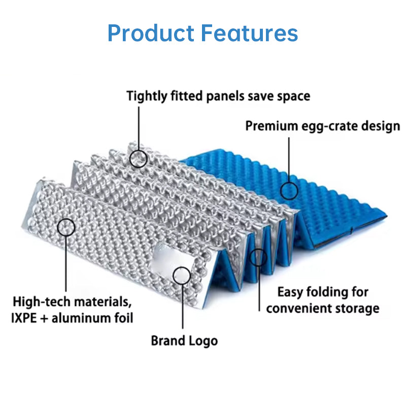 330g Lightweight Foam Camping Mattress | Portable Foldable Sleeping Pad, Moisture-Resistant & Insulated for Hiking, Backpacking - Renee Lane Company