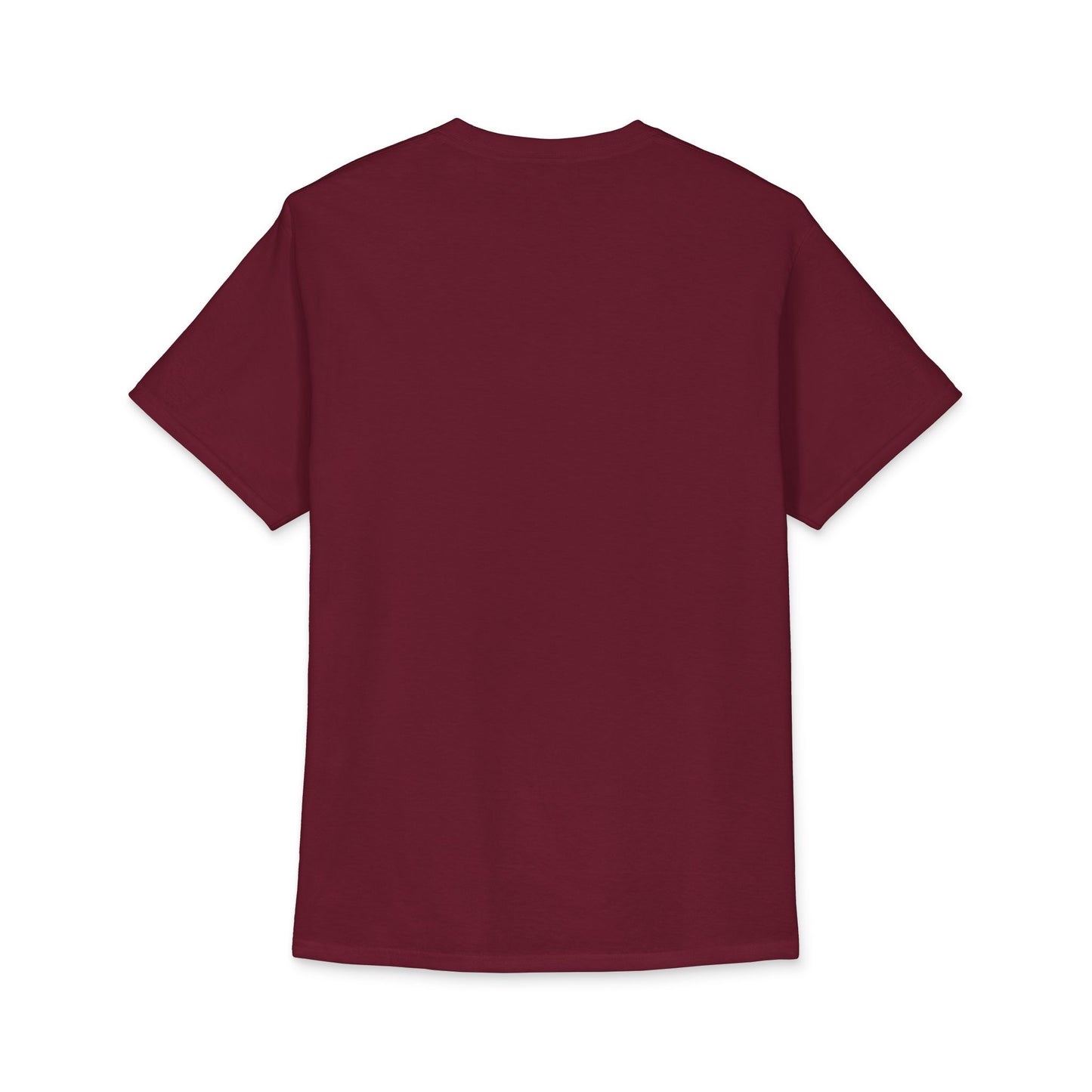 Burgundy crew neck T-shirt with short sleeves