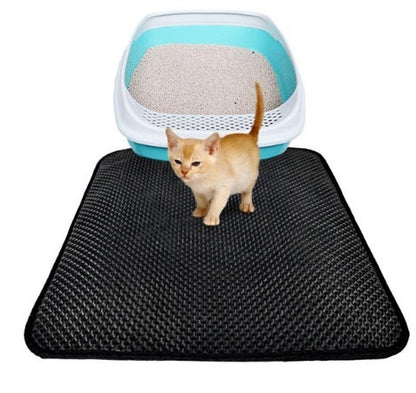 Double Layer Litter Cat Bed Pads Pet Cat Litter Mat Trapping Pets Litter Box Mat Pet Product Bed For Cats House Clean Mat - Renee Lane Company